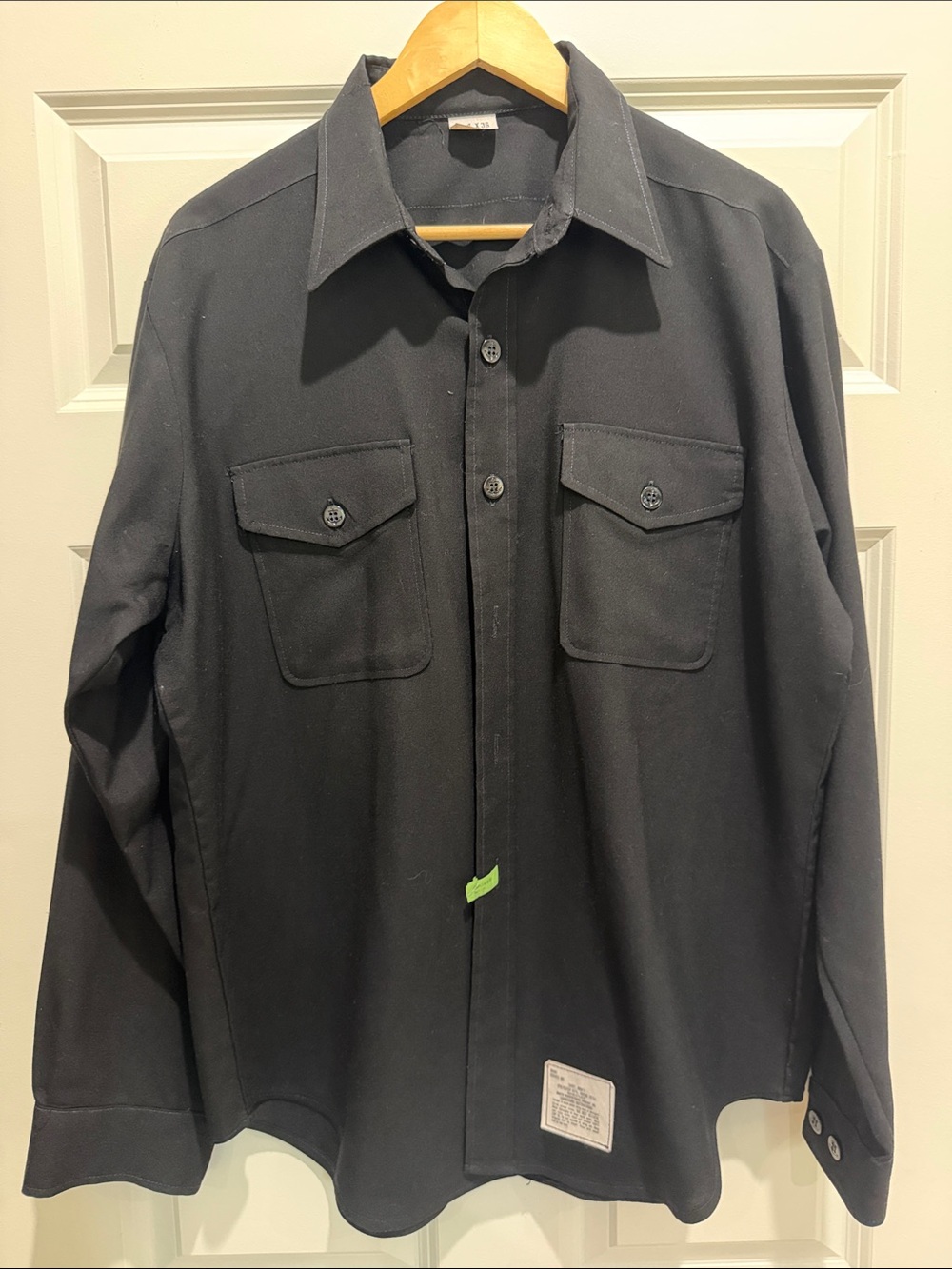 Men’s US Navy issue “Working Blue” button down dress shirt